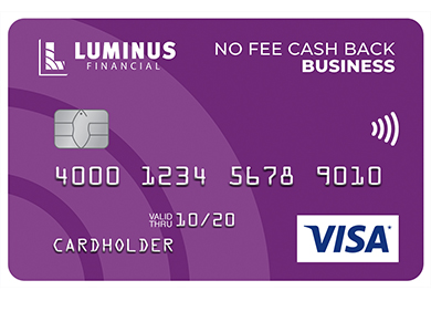 Business Card - No Fee Cash Back&nbsp;Visa* Business Card