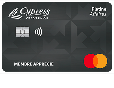 Business Card - Mastercard<sup>MD</sup> Affaires Platine<br>
<strong>Pour les titulaires de carte existants seulement</strong>